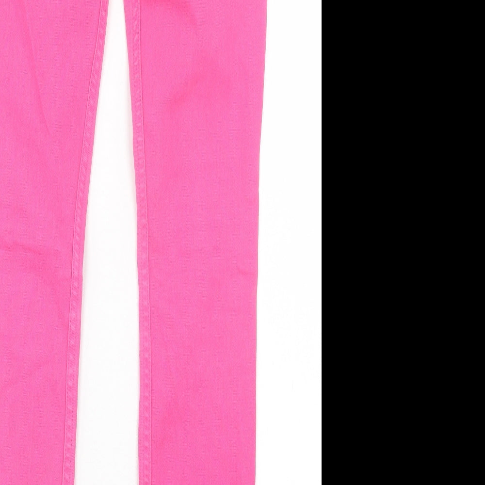 Hollister Womens Pink Cotton Skinny Jeans Size 24 in L31 in Regular Button