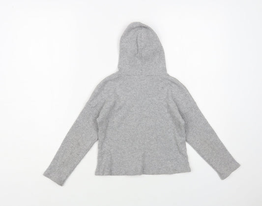 TU Girls Grey Round Neck Polyester Pullover Jumper Size 8 Years Pullover