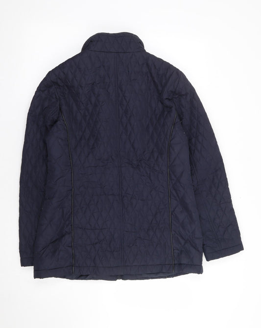 Bonmarché Womens Blue Rain Coat Coat Size 10 Zip