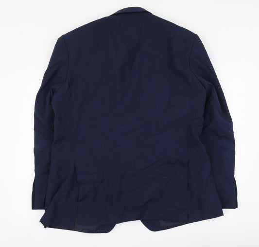 Scott&Taylor Mens Blue Polyester Jacket Suit Jacket Size 44