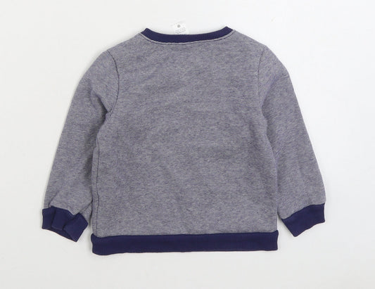 Carters Boys Blue Cotton Pullover Sweatshirt Size 2 Years Pullover