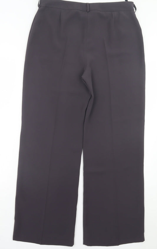 Principles Womens Purple Polyester Trousers Size 14 L30 in Regular Button