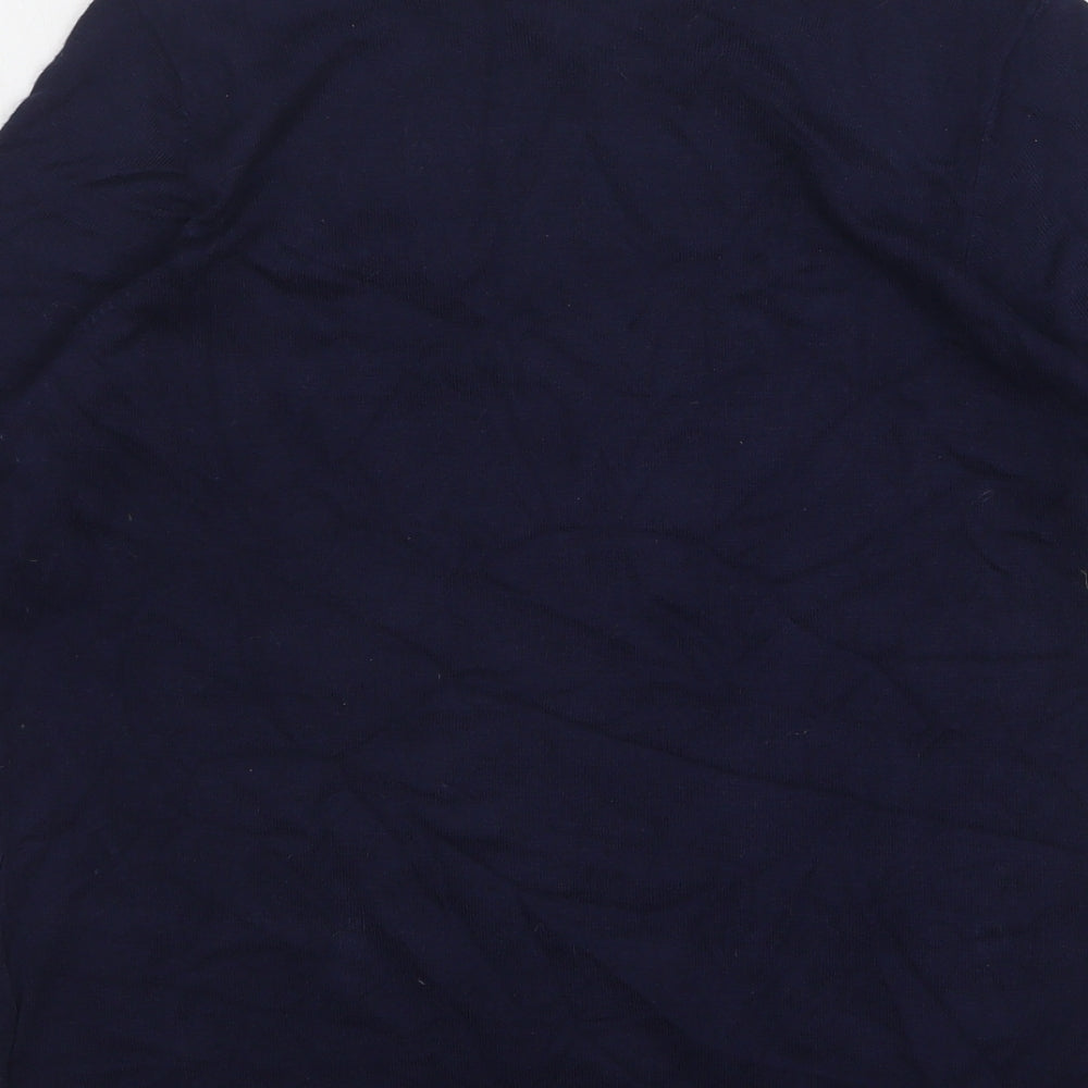Marks and Spencer Womens Blue Round Neck Viscose Pullover Jumper Size 10