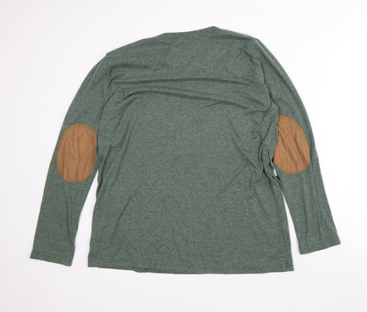 Preworn Womens Green Polyester Pullover Sweatshirt Size L