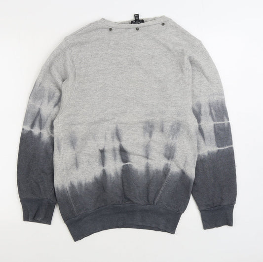 Topshop Womens Grey Cotton Pullover Sweatshirt Size 6 Pullover