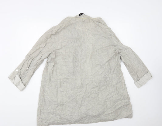 New Look Womens Grey Jacket Blazer Size 14 Drawstring