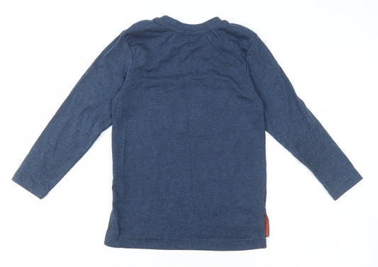 Pep & Co Boys Blue Polyester Basic T-Shirt Size 4-5 Years Round Neck - Awesome Dude