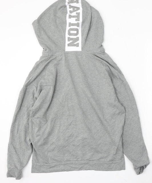 PINK Womens Grey Cotton Pullover Hoodie Size XS