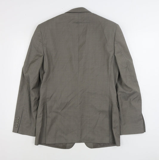 Blazer Mens Grey Wool Jacket Suit Jacket Size 36