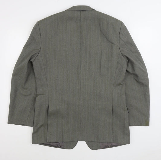 Wellington Executive Mens Grey Polyester Jacket Suit Jacket Size 40
