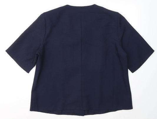 Gordon Wyatt Womens Blue Jacket Blazer Size 22