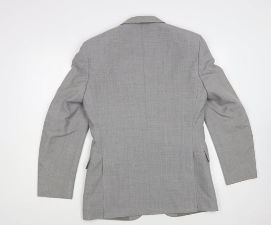 Mr Harry Mens Grey Polyester Jacket Blazer Size 38