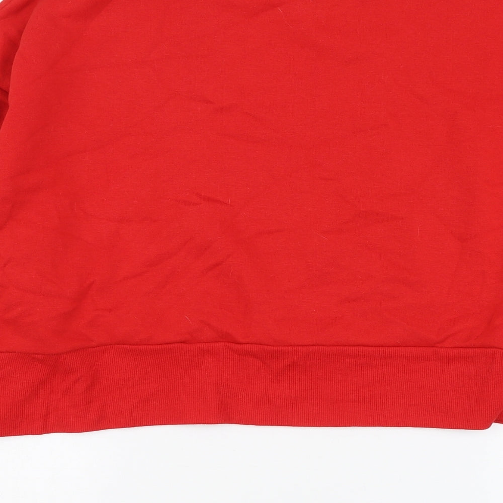 Disney Womens Red Cotton Pullover Hoodie Size XS
