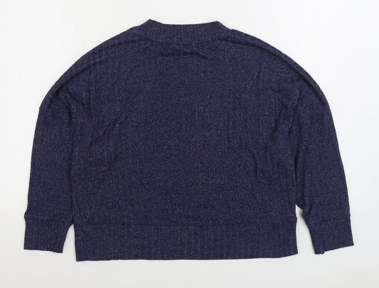 Marks and Spencer Womens Blue Viscose Pullover Sweatshirt Size 12 Pullover