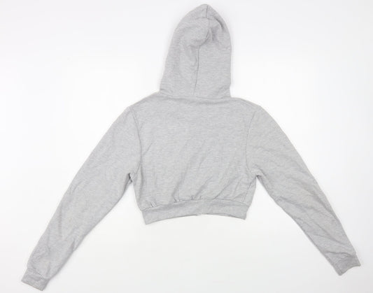 Awdis Womens Grey Cotton Full Zip Hoodie Size S Zip - Jessica