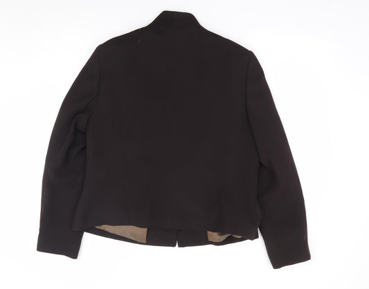 Primciples Womens Brown Polyester Jacket Suit Jacket Size 16