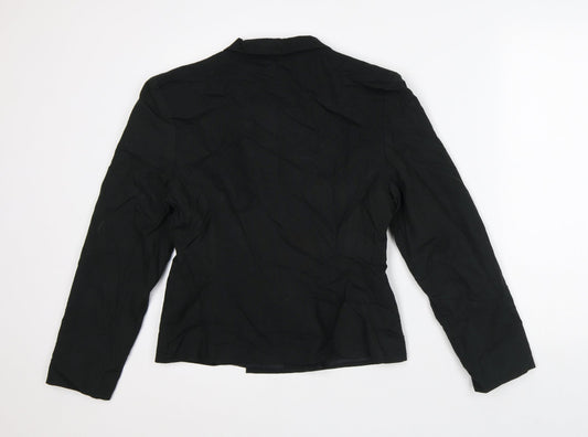 Clu Womens Black Jacket Blazer Size 12