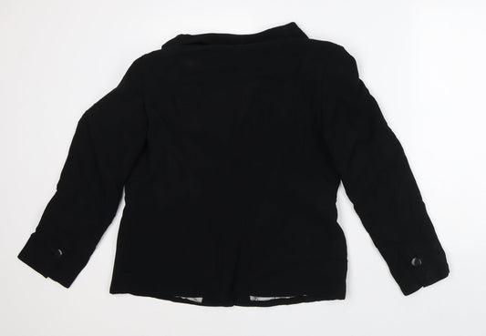 Busy Womens Black Jacket Blazer Size L