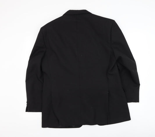 Varteks Mens Black Polyester Jacket Suit Jacket Size 42