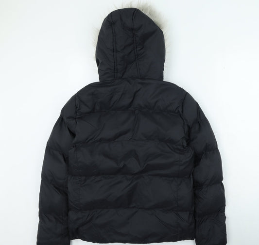 Board Angels Womens Black Puffer Jacket Coat Size 10