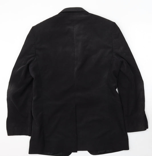 Marks and Spencer Mens Black Polyester Jacket Suit Size 40