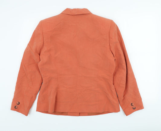Richards Womens Orange Modal Jacket Blazer Size 14