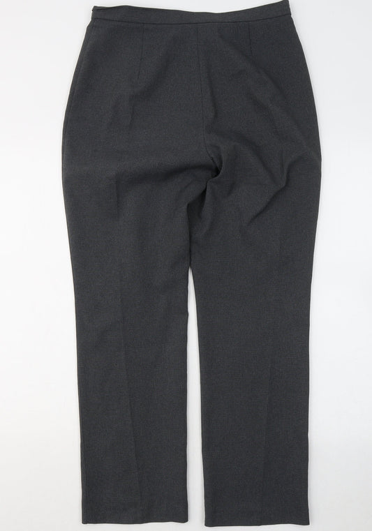 Marks and Spencer Womens Grey Polyester Sweatpants Trousers Size 10 L28 in Regular