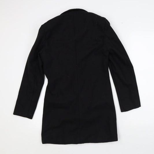 Mymstorm Womens Black Trench Coat Coat Size M