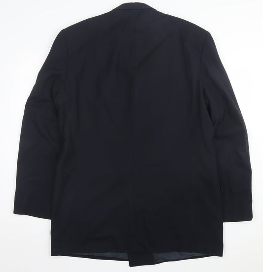Marks and Spencer Mens Blue Wool Jacket Suit Jacket Size 42