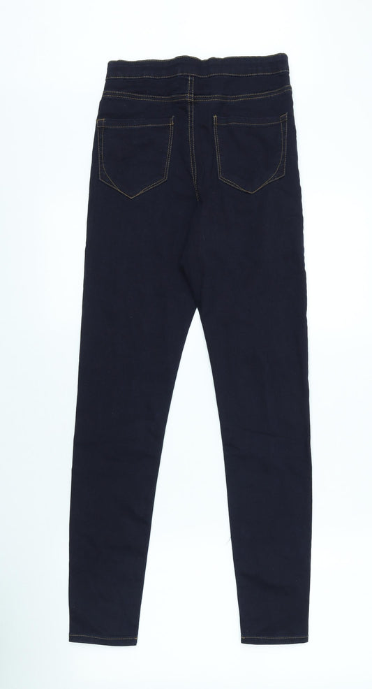 Denim & Co. Womens Black Cotton Skinny Jeans Size 12 L28 in Slim