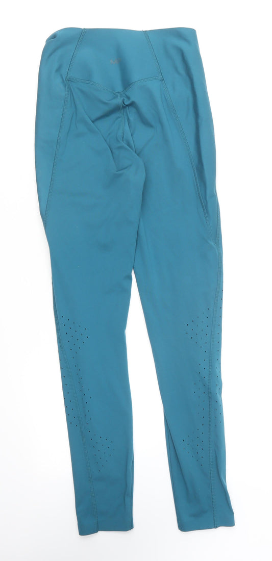 Myprotein Womens Blue Polyester Compression Leggings Size XS L26 in Regular