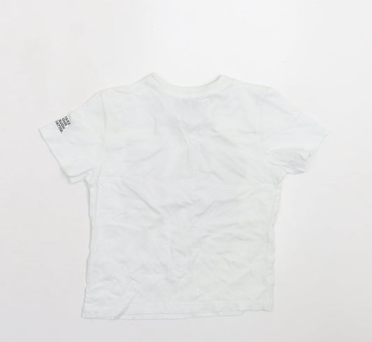 Rankin Girls White Cotton Basic T-Shirt Size 3-4 Years Crew Neck Pullover - Comic Relief