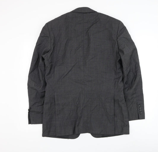 Savoy Taylors Guild Mens Grey Wool Jacket Suit Jacket Size 38