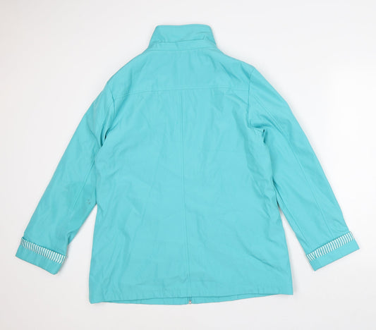 Finesse Womens Blue Jacket Coat Size 10