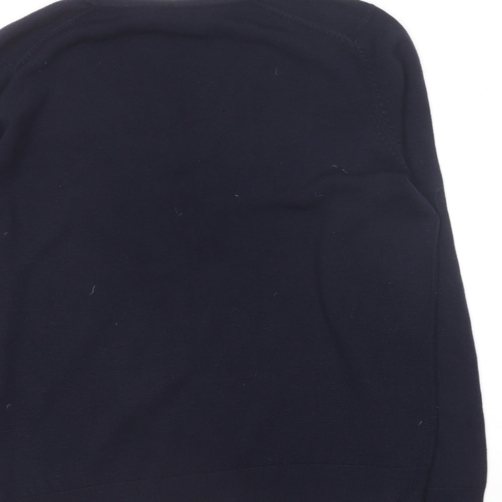 Marks and Spencer Womens Blue Round Neck Acrylic Pullover Jumper Size 14