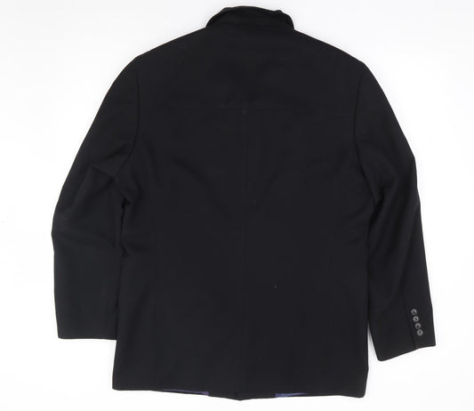 NEXT Mens Black Polyester Jacket Suit Jacket Size 42