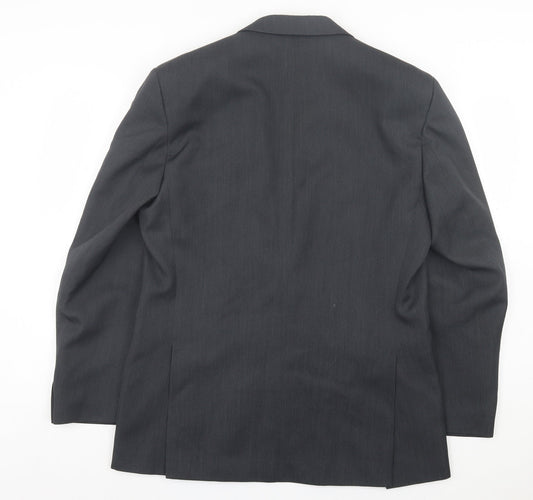 Burton Mens Grey Wool Jacket Suit Jacket Size 40