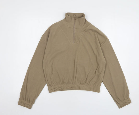 Primark Womens Brown Polyester Pullover Sweatshirt Size 4 Zip