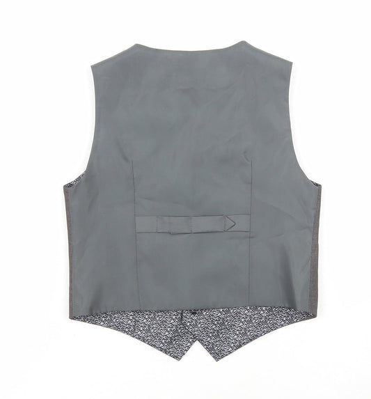 NEXT Boys Grey Gilet Blazer Size 3-4 Years Button - Suit