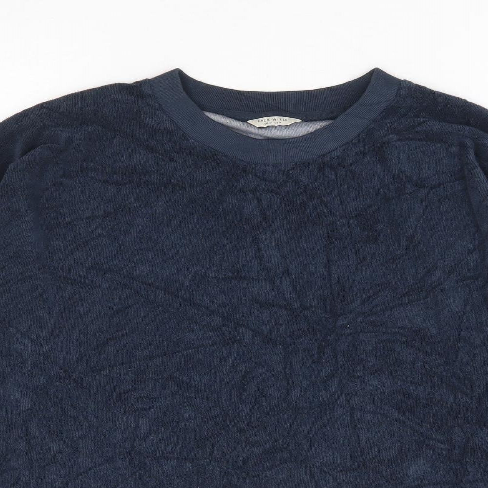Jack Wills Womens Blue Cotton Pullover Sweatshirt Size 8 Pullover - Lounge Top
