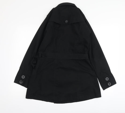 TG Womens Black Pea Coat Coat Size 10 Button