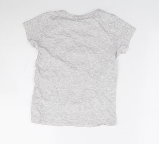 Pep & Co Girls Green Cotton Basic T-Shirt Size 8-9 Years Crew Neck Pullover - All About Having Fun