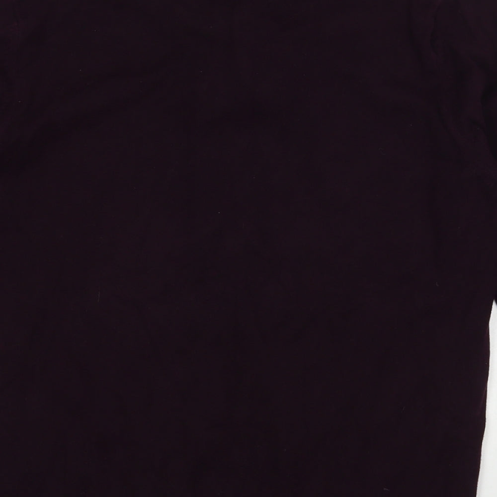 NEXT Mens Purple Collared Cotton Pullover Jumper Size M
