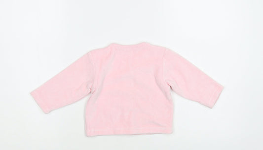 Early Days Baby Pink Cotton Cardigan Jumper Size 3-6 Months Snap - Bunny