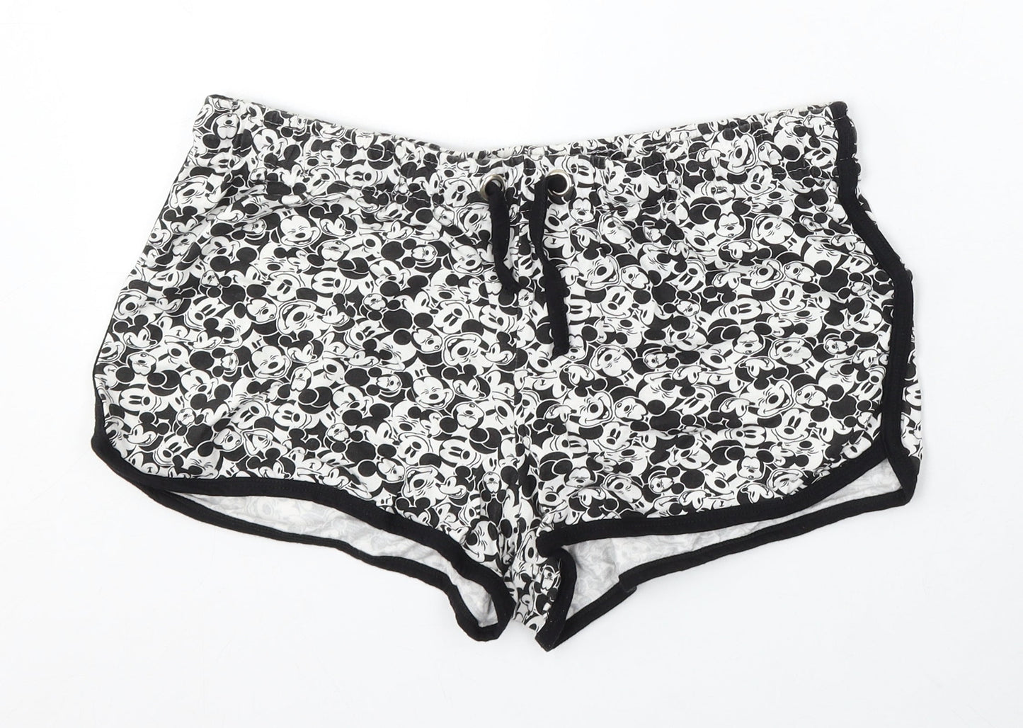 Disney Womens Multicoloured Geometric Polyester Sweat Shorts Size 16 L3 in Regular - Mickey Mouse