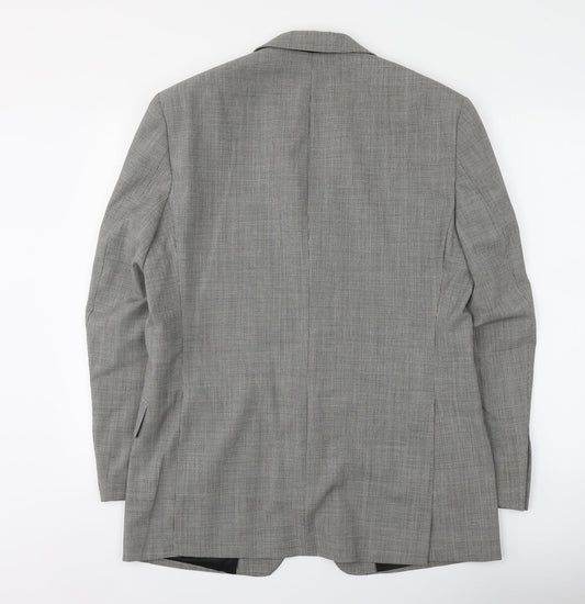 Marks and Spencer Mens Green Houndstooth Wool Jacket Suit Jacket Size M