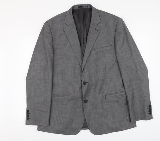 Paul Costelloe Mens Grey Wool Jacket Suit Jacket Size L
