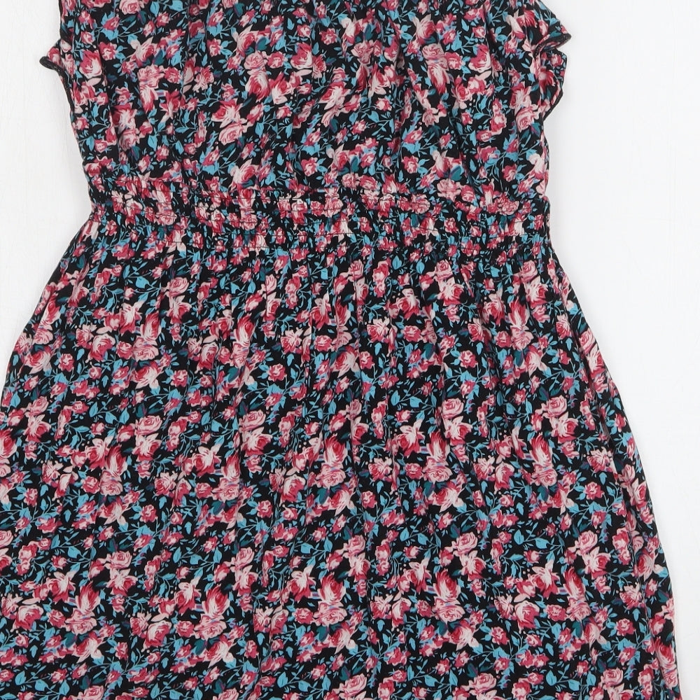 Apricot Womens Multicoloured Floral Viscose Mini Size S Off the Shoulder Pullover