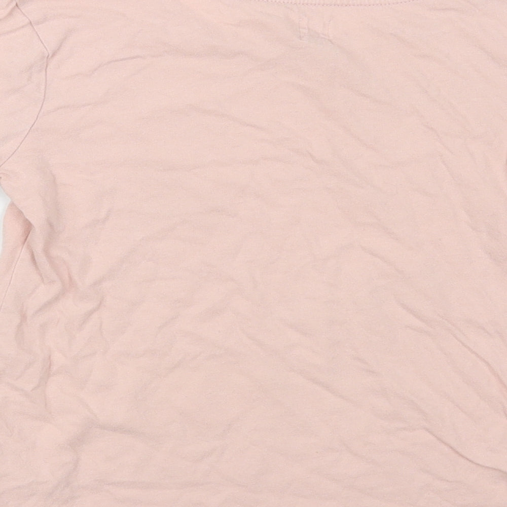 Gap Girls Pink Cotton Pullover T-Shirt Size 10-11 Years Crew Neck Pullover - Wish List