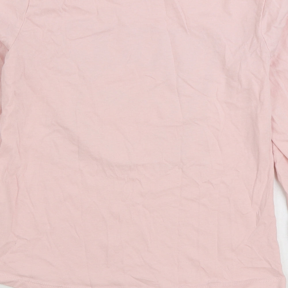 Primark Girls Pink 100% Cotton Basic T-Shirt Size 11-12 Years Round Neck Pullover